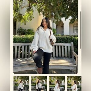 Brown Sugar Oatmeal Knit Zip Up Medium